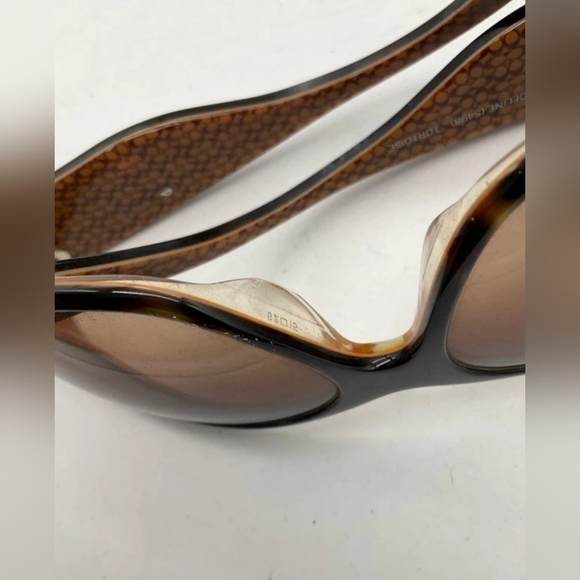 Coach Designer Tortoise Shell Brown Sunglasses + Case + Cloth - Picture 8 of 9